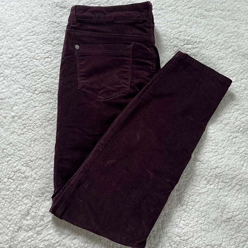 Velvet Burgundy Slim Jeans